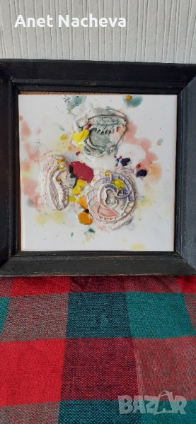 Картина Ретро - графика върху плочка, снимка 1