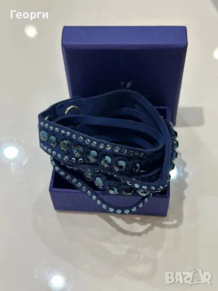 Гривна - колие Swarovski в син цвят, снимка 1