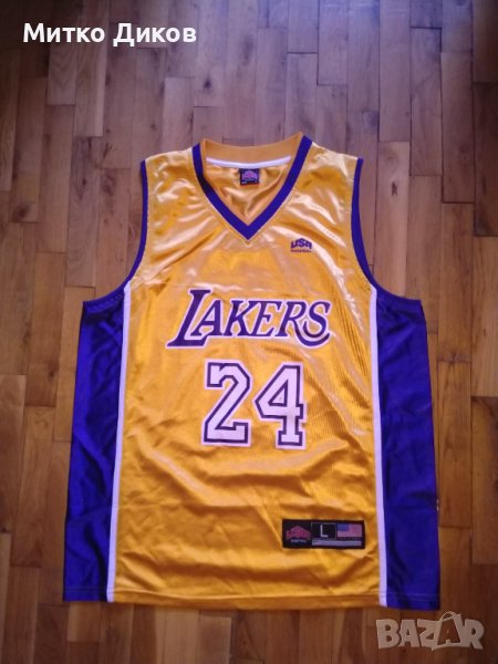  Кобе Браянт №24 маркова баскетболна тениска ЮС баскетбол размер Л-като нова, снимка 1