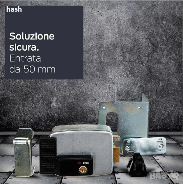 Електрическа брава CISA, 12 V, поцинкована, сребриста, 11721501, 12 волта V, снимка 1