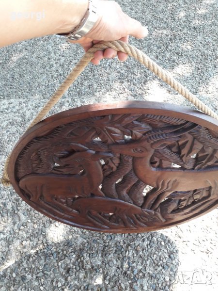Дървено пано дърворезба уникат, снимка 1