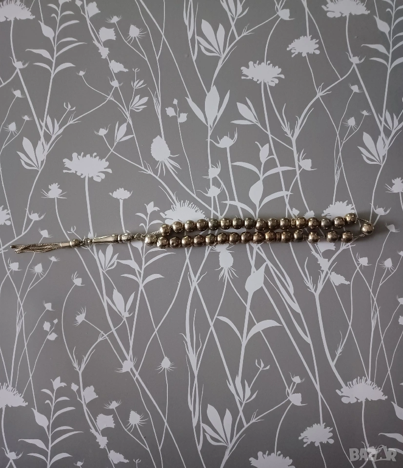 Сребърна броеница 24 грама, снимка 1