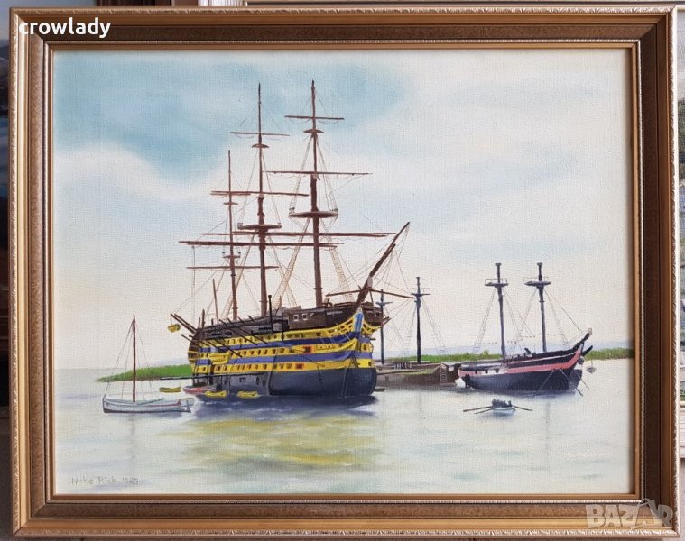 Картина Неустрашим от Карибски пирати англиски кораб маслени бои, снимка 1