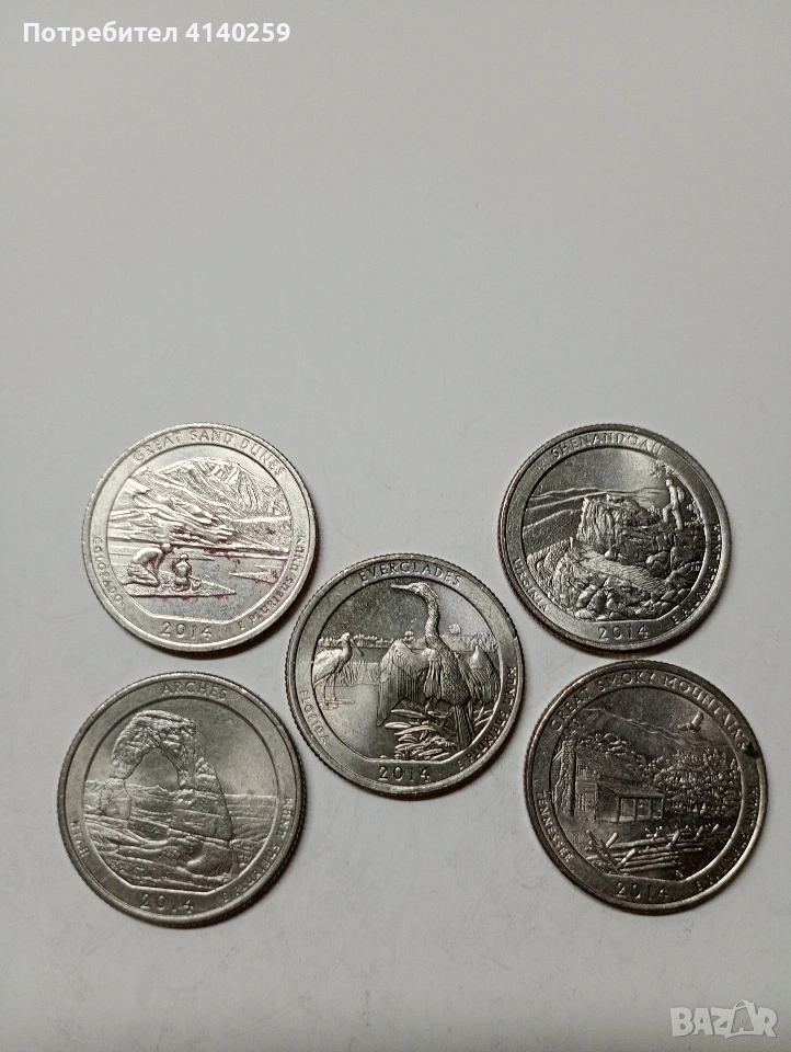 САЩ МОНЕТИ 1/4 КУОРТЪР ДОЛАР 2014 Г , снимка 1