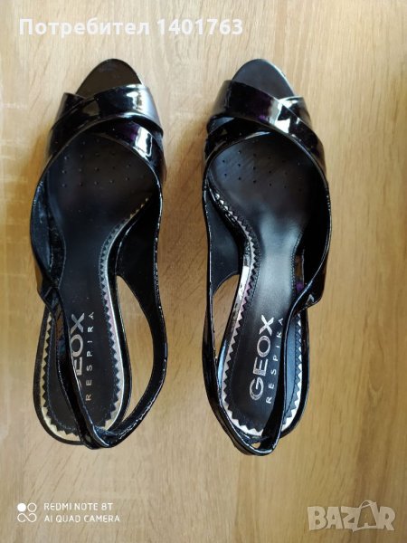 Официални обувки Геокс, Geox, естествен лак, на ток, елегантни обувки, снимка 1