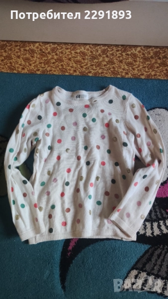 Много красив пролетно-есенен детски пуловер!Обличан два пъти!, снимка 1