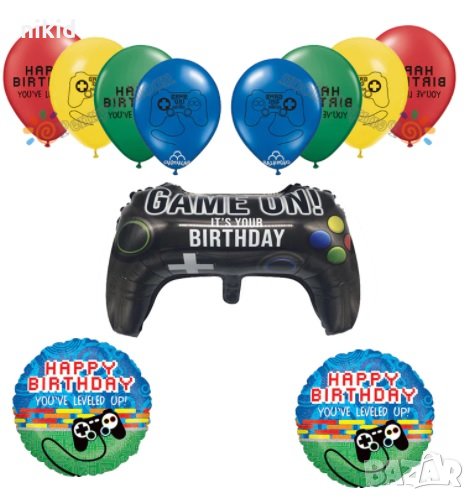 видео игра джойстик конзола Game ON фолио фолиев балон хелий или въздух парти рожден ден, снимка 1