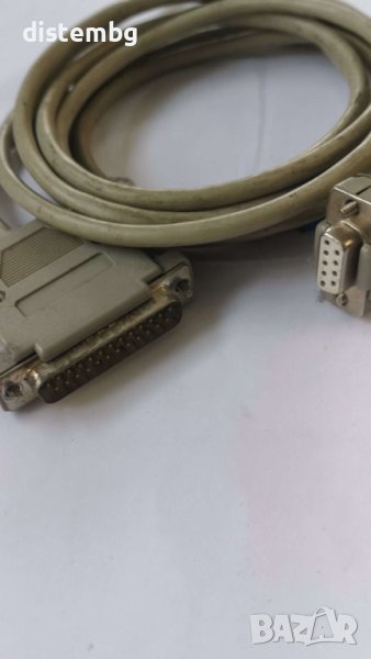Кабел  DB25F към DB9M RS-232 сериен кабел - DB9 мъжки към DB25 женски, снимка 1
