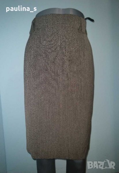 Еластична пола с хастар с висока талия , снимка 1