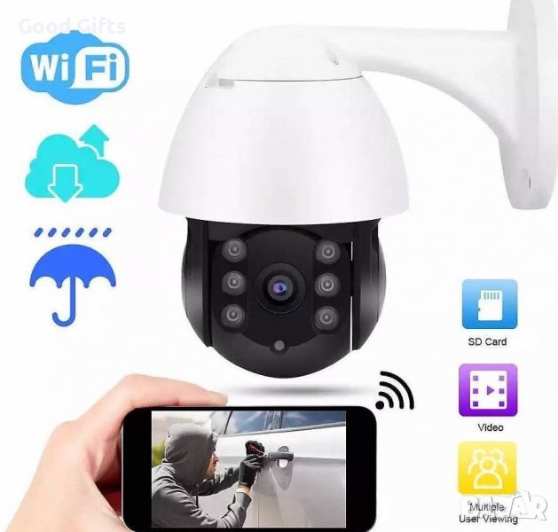 ВЪНШНА КАМЕРА С ДВЕ АНТЕНИ MSC цветно нощно виждане Waterproof Wifi FULL HD 1080P, снимка 1