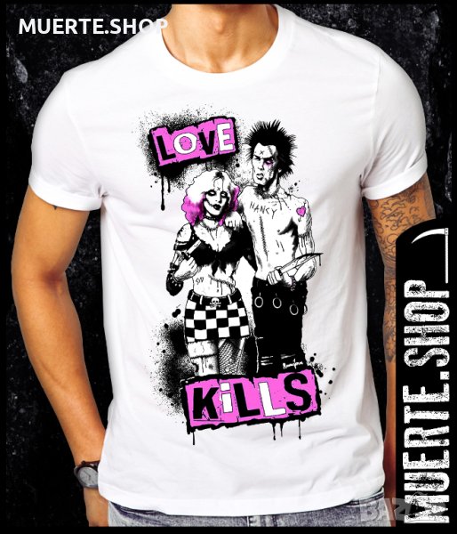 Тениска с щампа LOVE KILLS COUPLE, снимка 1