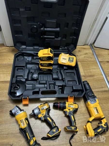 Комплект 4 в 1 – Перфоратор, Ъглошлайф, Гайковерт И Винтоверт, снимка 1