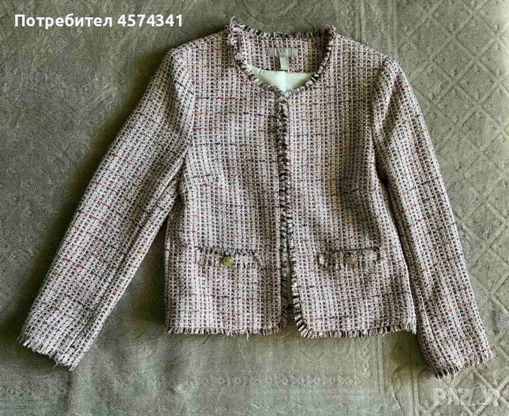 Стилно розово сако букле H&M, снимка 1