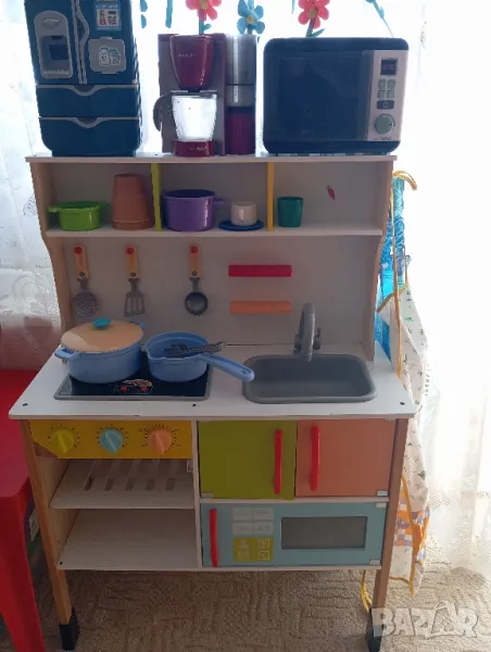 Детска дървена кухня-120лв, снимка 1
