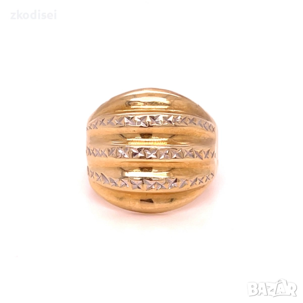 Златен дамски пръстен 2,71гр. размер:58 14кр. проба:585 модел:34342-3, снимка 1