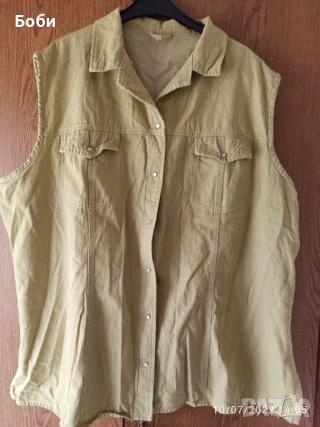 Дънкова риза без ръкав, снимка 1