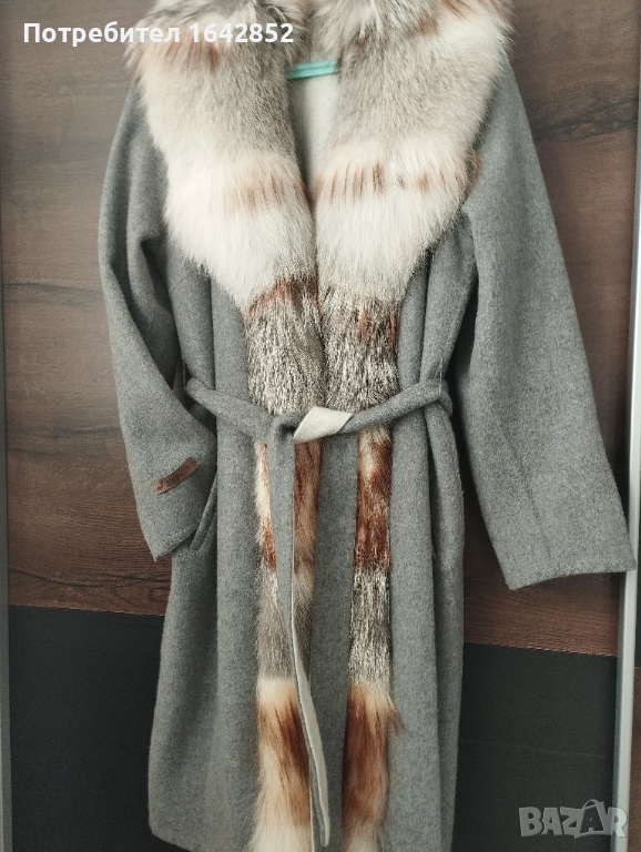 Палто е естествен косъм XL, снимка 1