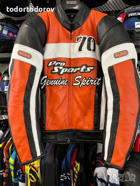 Кожено мото яке HAI GERIKHE PRO SPORTS Safe Max 54-L,всички протектори, снимка 1