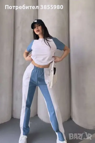 Дамски комплект с деним, снимка 1