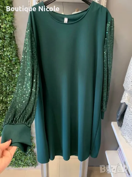 Макси официални рокли с пайетени ръкави  , снимка 1