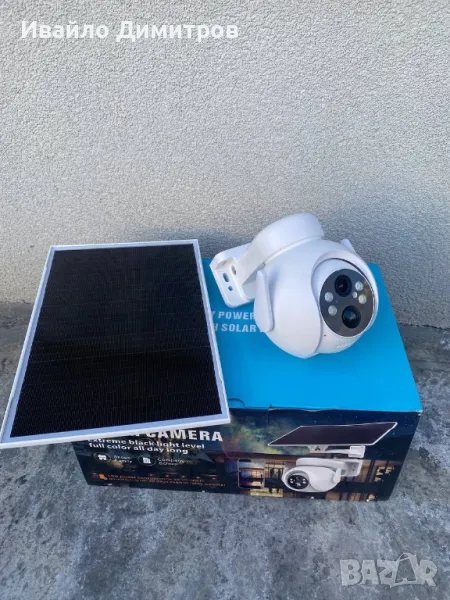 Соларна камера водоустойчива с WiFi и 6mpx Z517 iCSee със SIM, снимка 1