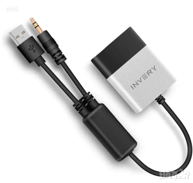 Автомобилен USB AUX медиен предавател Bluetooth адаптер, снимка 1