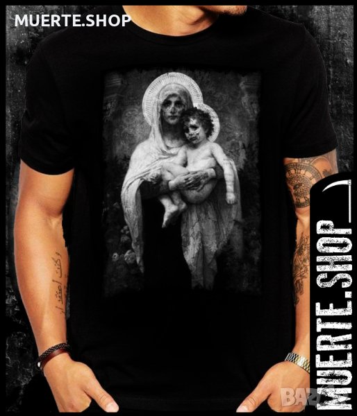 Черна тениска с щампа DEADLY ICON, снимка 1