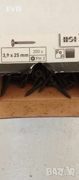 Самонарезни винтове за гипсокартон 3,9х25 – 200бр. , снимка 1