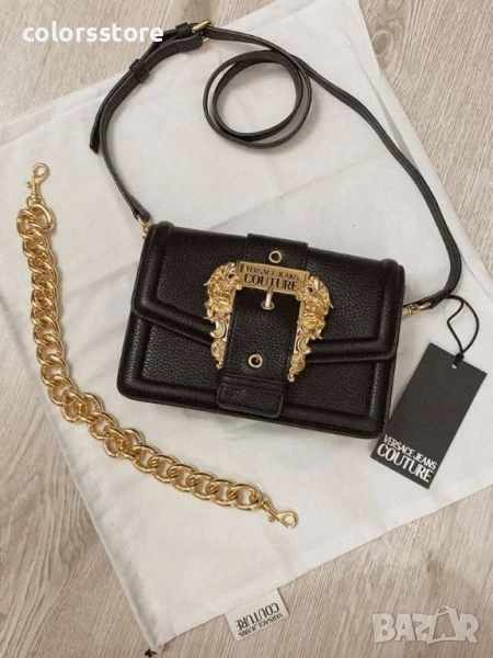 Луксозна Черна чанта Vers@ce -BR88y, снимка 1