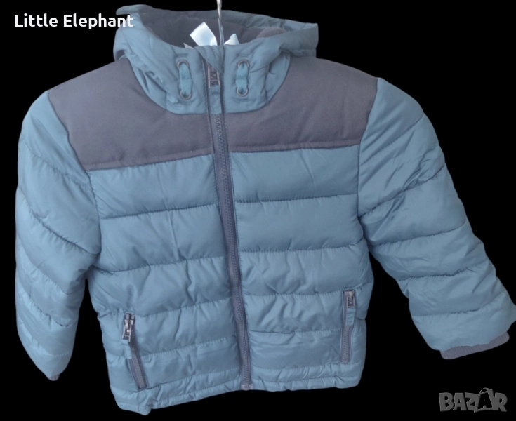 Зимно яке за 2-3 годишно момченце светло и тъмно синьо,два джоба/ново, снимка 1