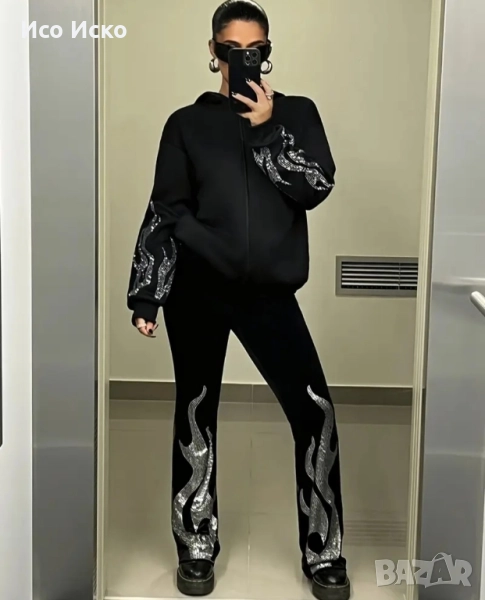 Дамски ватиран модерен екип , снимка 1