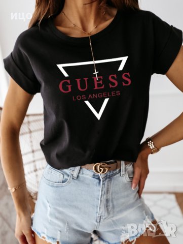  Тениска GUESS принт. Размери и цветове , снимка 3 - Тениски - 30391792