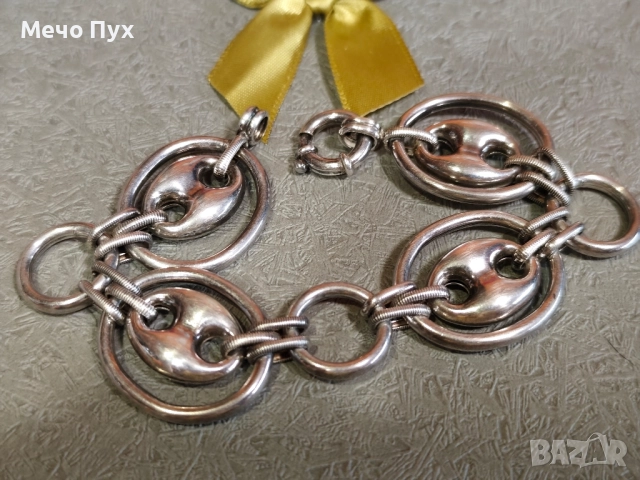 Сребърна гривна (324), снимка 3 - Гривни - 51516684