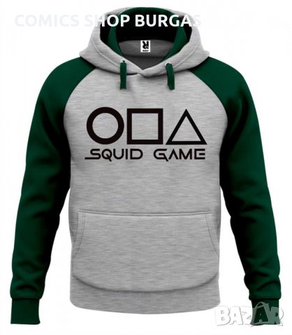Суичър унисекс двуцветен без цип SQUID GAME, снимка 6 - Суичъри - 34981420