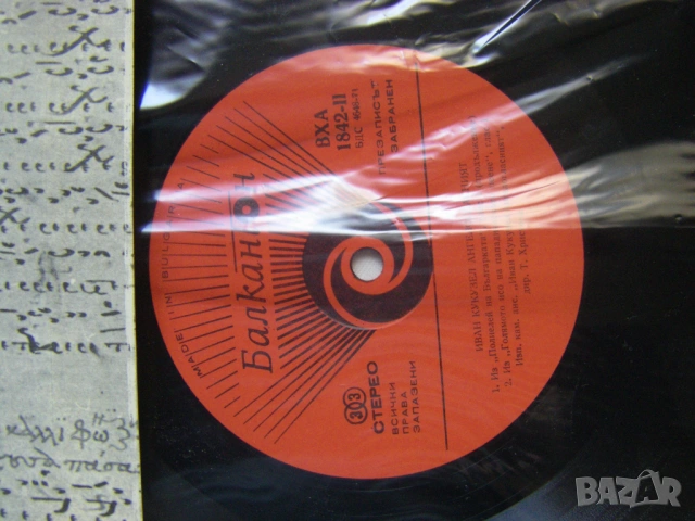 ВХА 1842 - Камерен ансамбъл "Йоан Кукузел - Ангелогласния", художествен ръководител Таня Христова, снимка 3 - Грамофонни плочи - 54101871