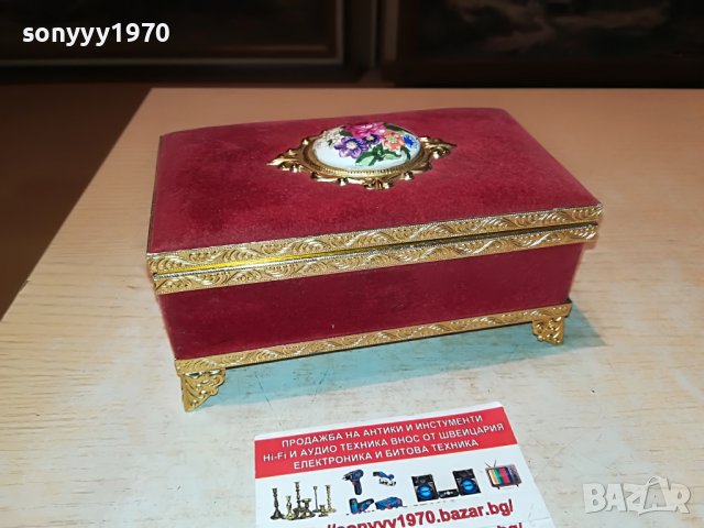 МУЗИКАЛНА КУТИЯ-ЗЛАТО/ПЛЮШ-ВНОС АНГЛИЯ 2205222109, снимка 2 - Антикварни и старинни предмети - 36844008