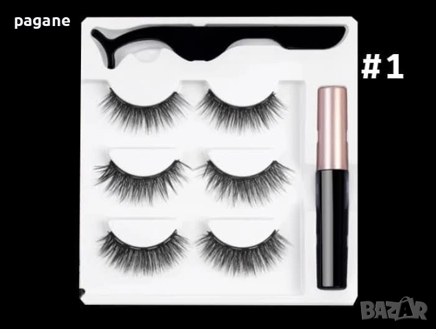 Магнитни мигли с магнитна очна линия , снимка 6 - Козметика за лице - 51438446