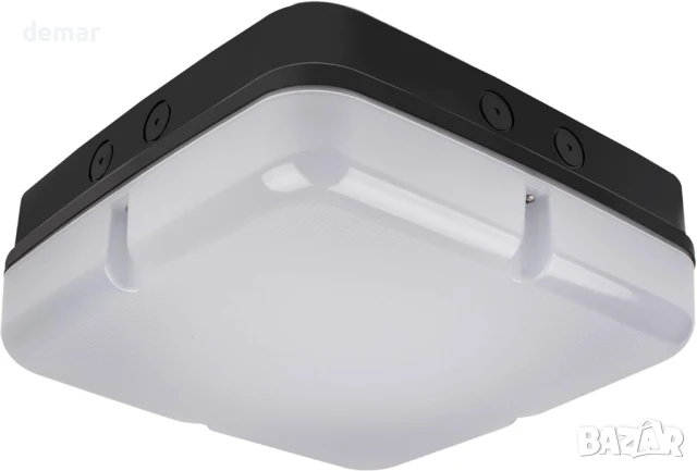 Bright Source стенен и таванен квадратен LED панел, черен, превключваща мощност 9W 14W 18W, IP65, снимка 3 - Лед осветление - 50592117