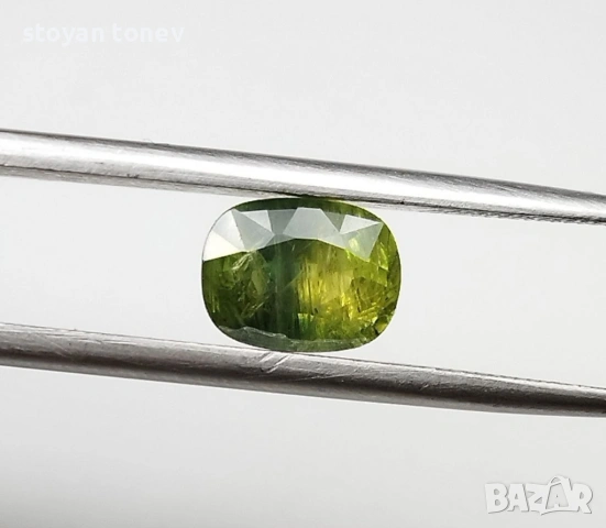 Рядък е екзотичен жълто-зелен сапфир 1.97 карата! Сертификат!, снимка 2 - Други - 54197660