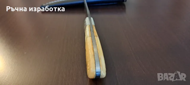 нож ръчна изработка дамаска стомана и камилска кост кания, снимка 9 - Ножове - 48085966