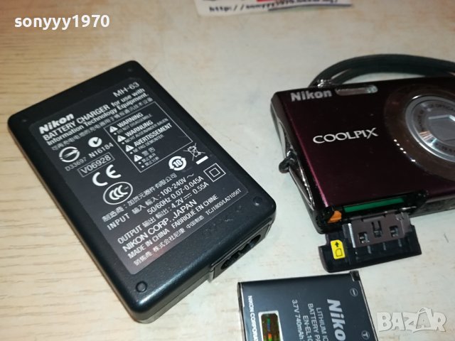 NIKON+ЗАРЯДНО И БАТЕРИЯ 0610231636, снимка 16 - Фотоапарати - 42460524