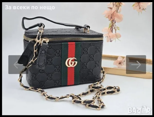 Gucci Дамска Черна Чанта Тип Куфар С Дълга Дръжка Гучи Код V31