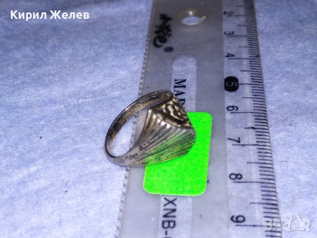 СТАРИНЕН СРЕБЪРЕН ПРЪСТЕН ВИСОКА ПРОБА ОКСИДИРАНО СРЕБРО АЖУРНА МАЙСТОРСКА РЪЧНА ИЗРАБОТКА 36598, снимка 13 - Антикварни и старинни предмети - 39971059