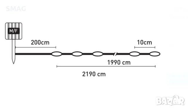 200 соларни LED светлини със сензор за светлина & 8 режима 19.9m - студено бяло S_1237631, снимка 3 - Соларни лампи - 49922124