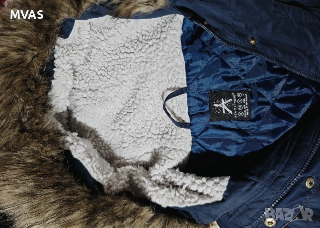 Нова дамска тъмно синя парка S размер, снимка 3 - Якета - 51774463