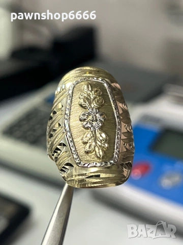 Златен пръстен 14 карата , снимка 8 - Пръстени - 53162062