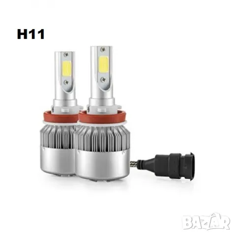 С6 Диодни LED крушки за фарове халогени H1 H3 H4 H7 H8 H11 HB3 HB4, снимка 13 - Аксесоари и консумативи - 49200729