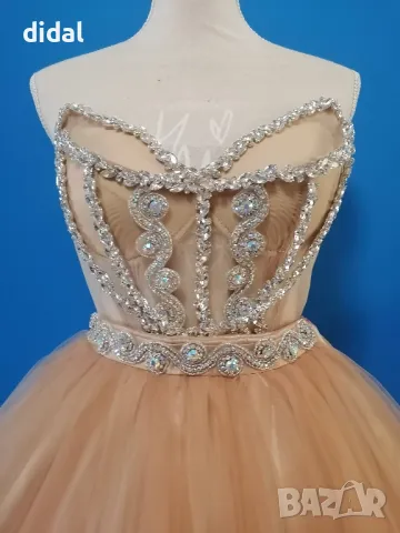 Официална / бална рокля с кристали , снимка 2 - Рокли - 49441175