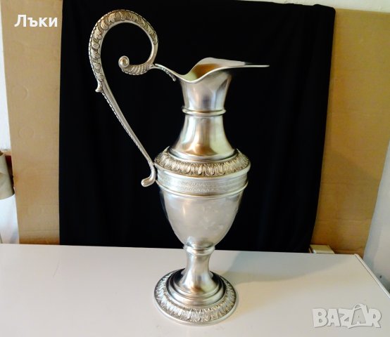 Кана от калай в стил Ампир 1.4 кг.,46 см., снимка 4 - Антикварни и старинни предмети - 29223298