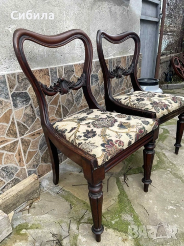 Комплект от 2 антични дървени стола – масив, снимка 6 - Антикварни и старинни предмети - 52919682